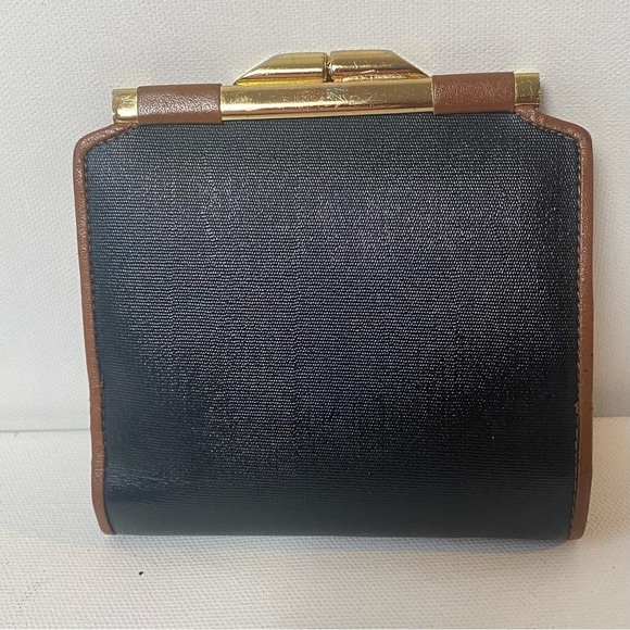 Vintage Dior Small Leather Black With Brown Trim Double Side Compact Wallet - Picture 14 of 14